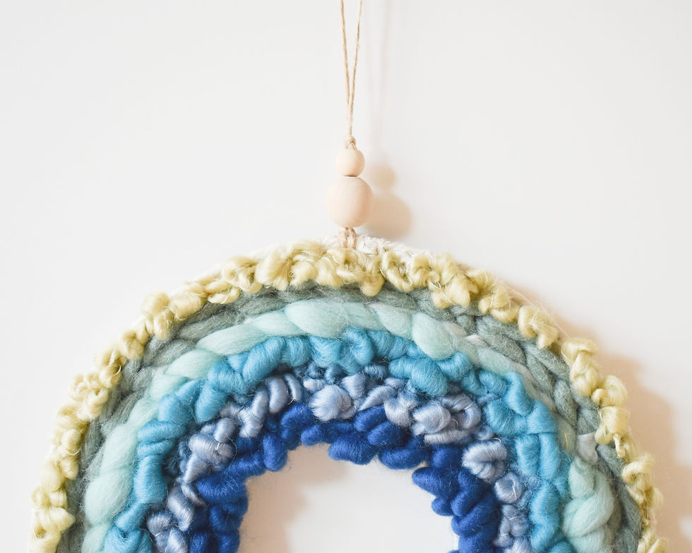 Thumbnail: RAINBOW Macraweave Wall Hanging - Cool Colours