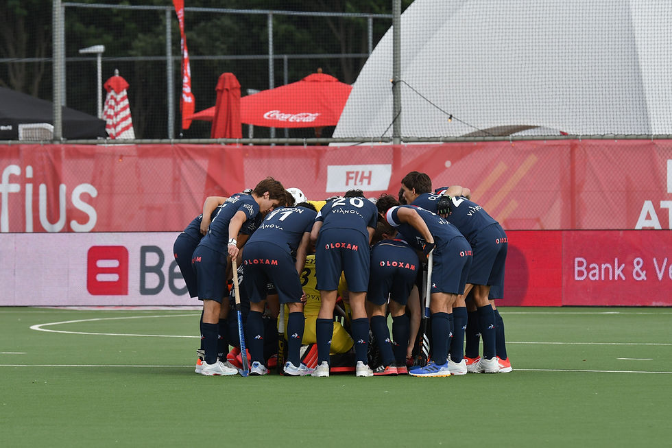 L'équipe de France avant un match