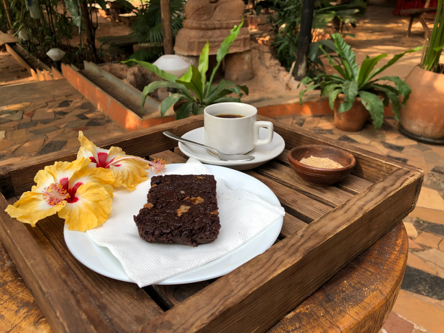 Photograph of the chocolate brownie