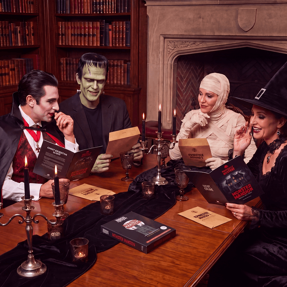 jeu soirée Halloween adulte enquête autour d'une table