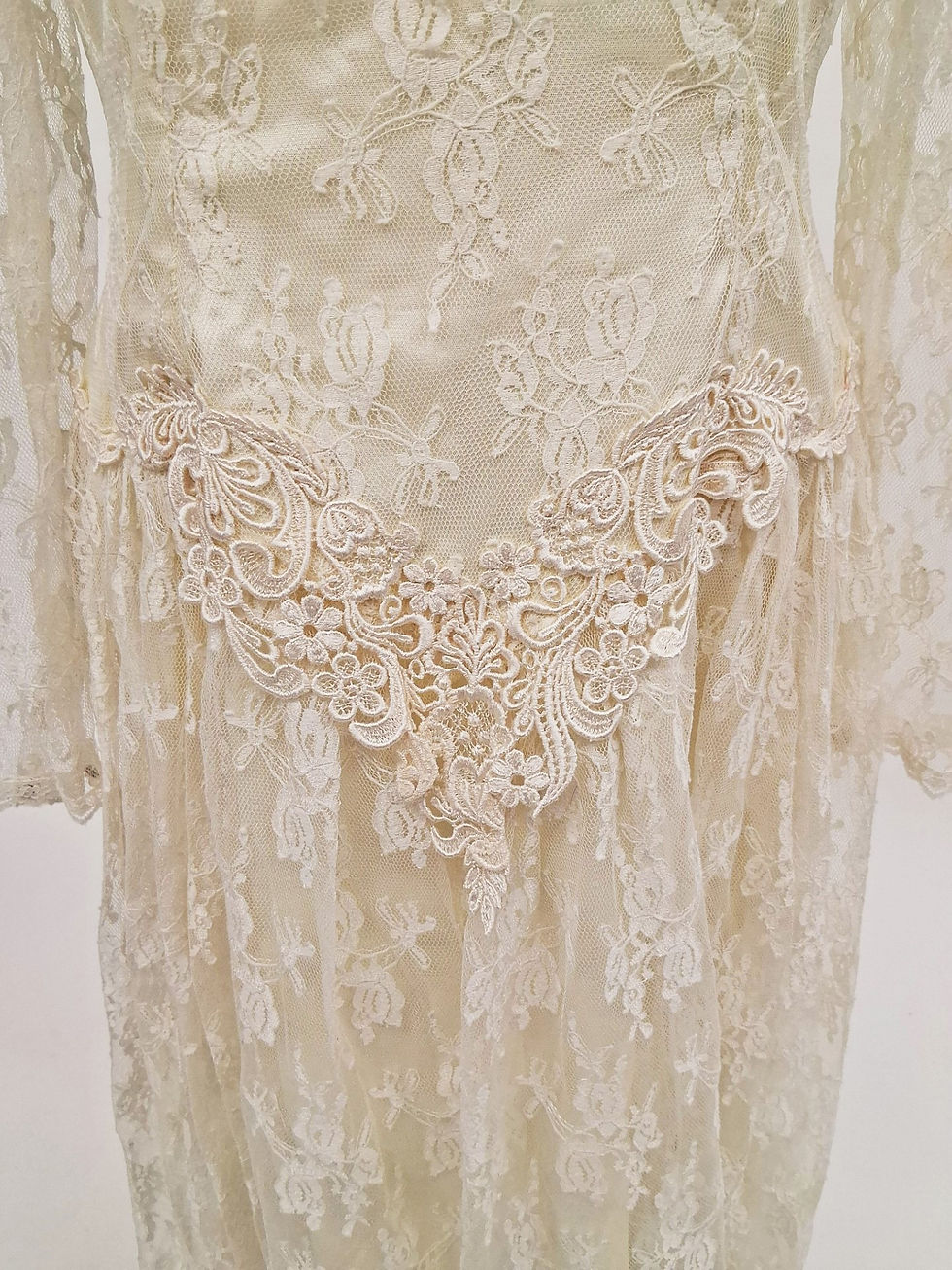 Thumbnail: Stunning Early 80's Drop-waist Bridal Dress