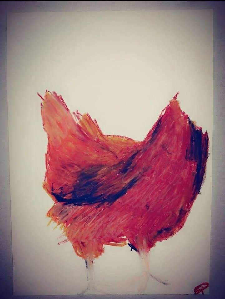 Oliepastel op papier