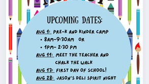 August Upcoming Dates
