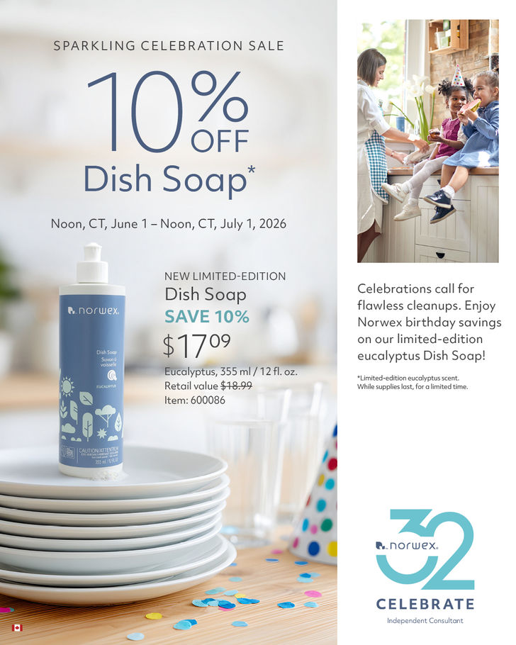 Dish soap on counter
