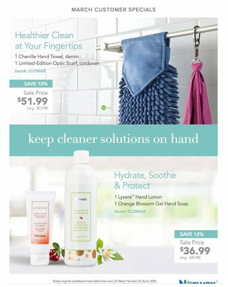 March Norwex Specials have arrived !