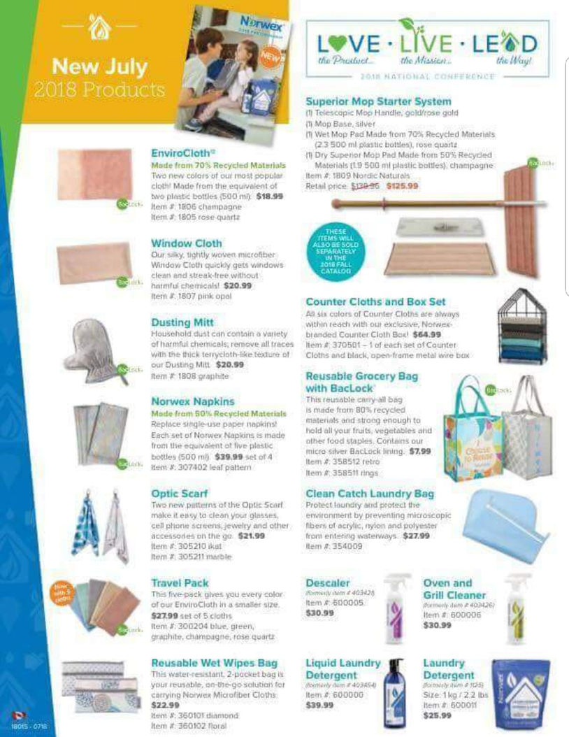 Christmas in July, release of all new Norwex products