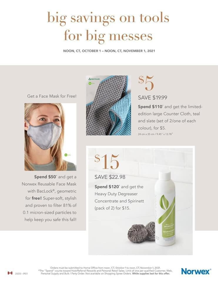 Attn: Canada , Norwex Deals! Spend and Get is on...