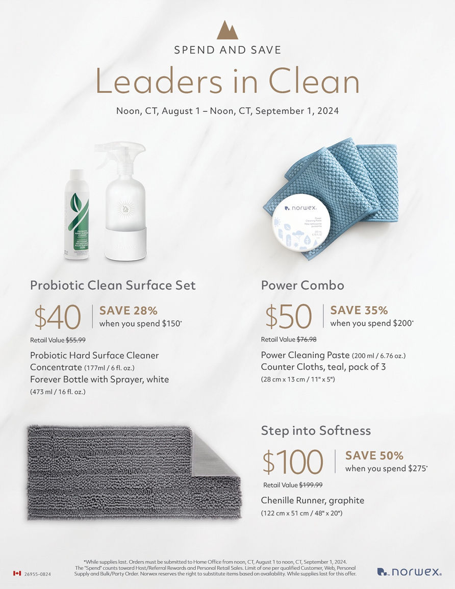 Norwex Spend & Save - August 2024