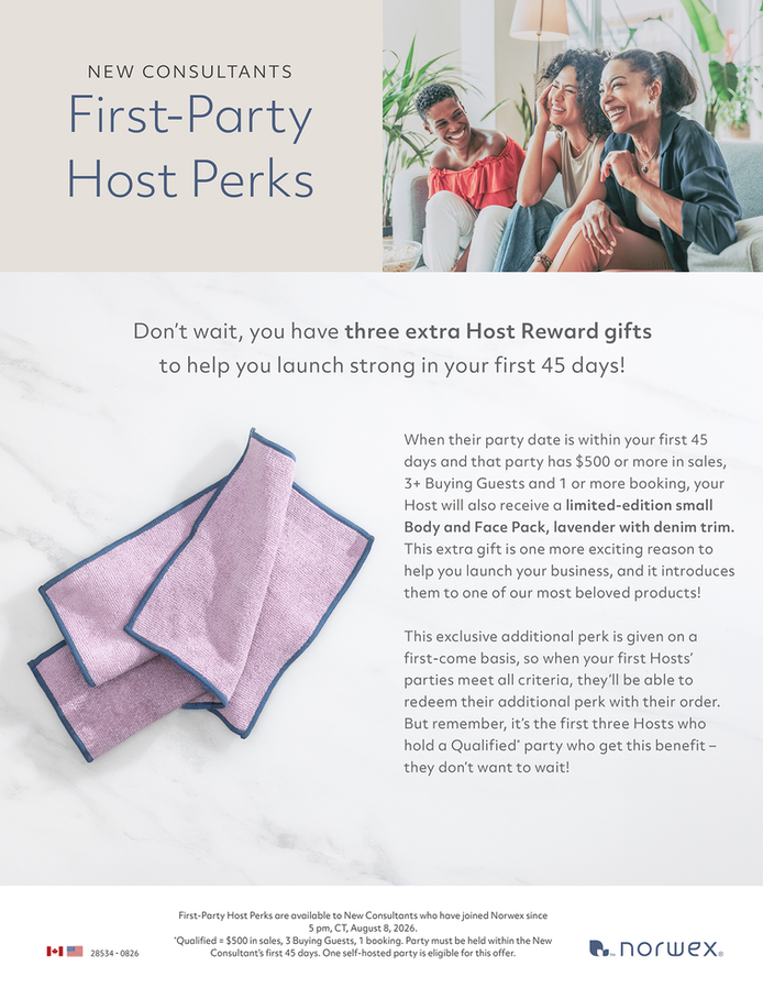New Norwex Consultants in Canada : Your First Three Parties Could Come With a Little Extra Sparkle