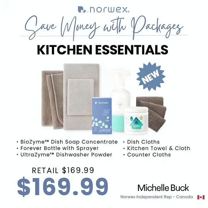 Norwex’s Kitchen Essentials bundle just made “adulting” easier ! Shop now.