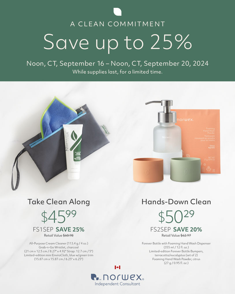 Norwex Specials for a Limited Time in September