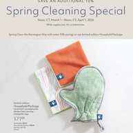 Norwex Spring Cleaning Special limited-edition household package with EnviroCloth, Window Cloth and Dusting Mitt
