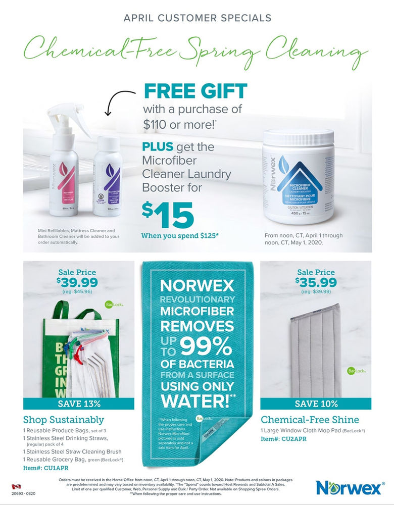 April Norwex Specials.