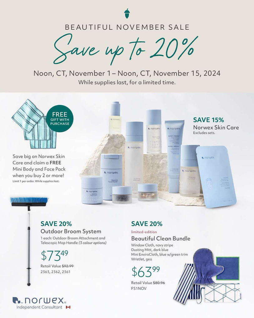 Norwex 20% OFF SPECIALfor Canada !
