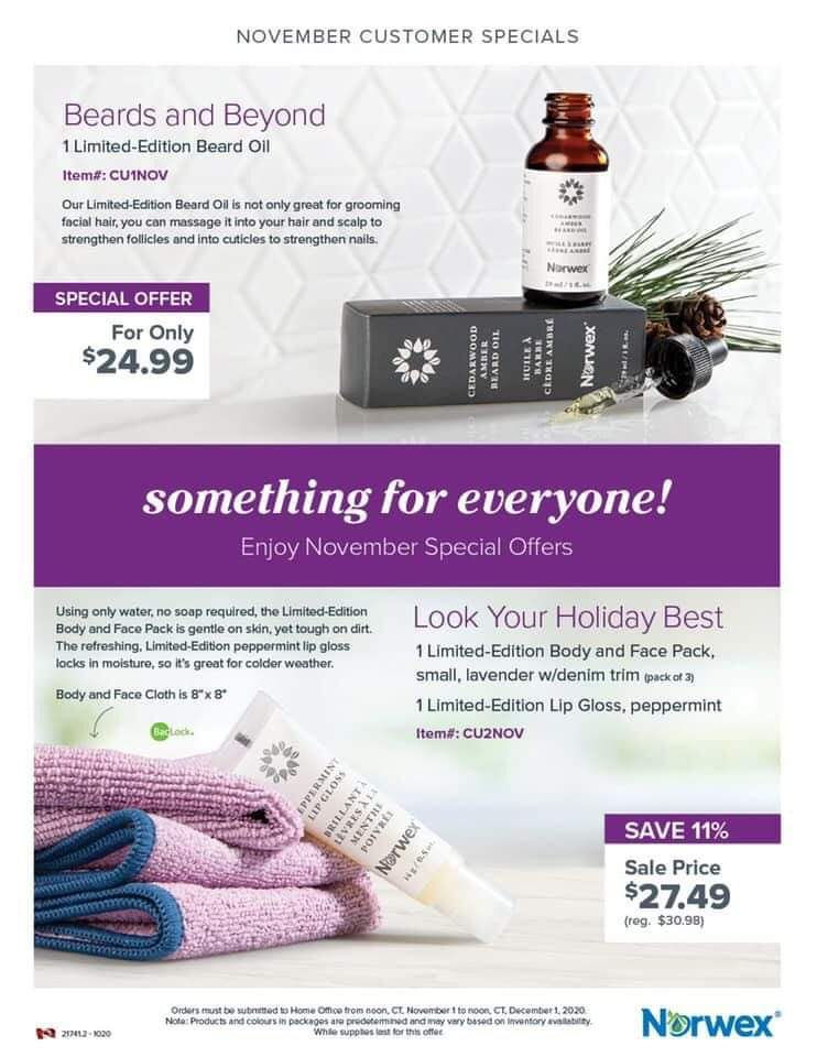 Norwex Customer Special for Norvember.