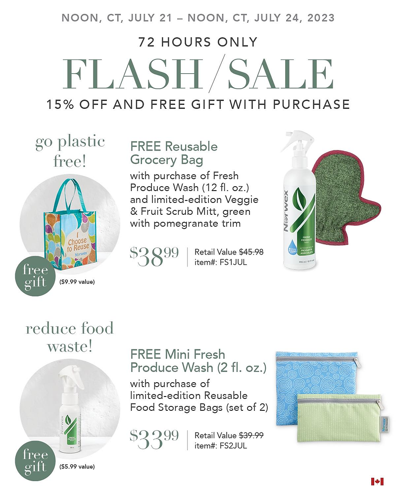 Norwex Flash Sale for July
