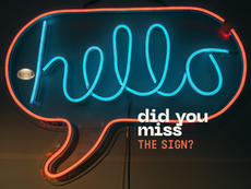 Image of a hello sign