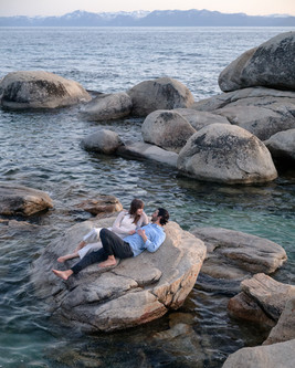 Editorial engagement photography Lake Tahoe