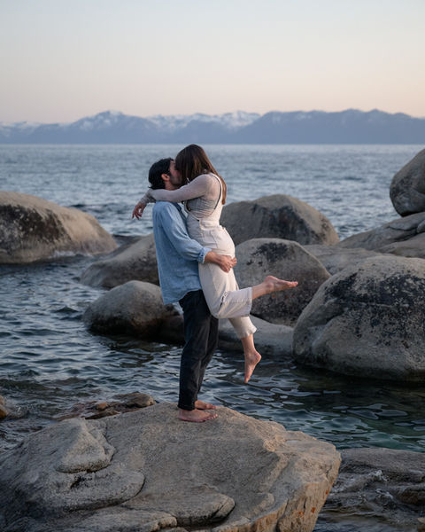 East shore Lake Tahoe engagement photography