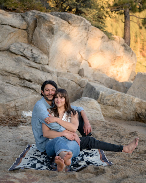 East shore Lake Tahoe engagement photography
