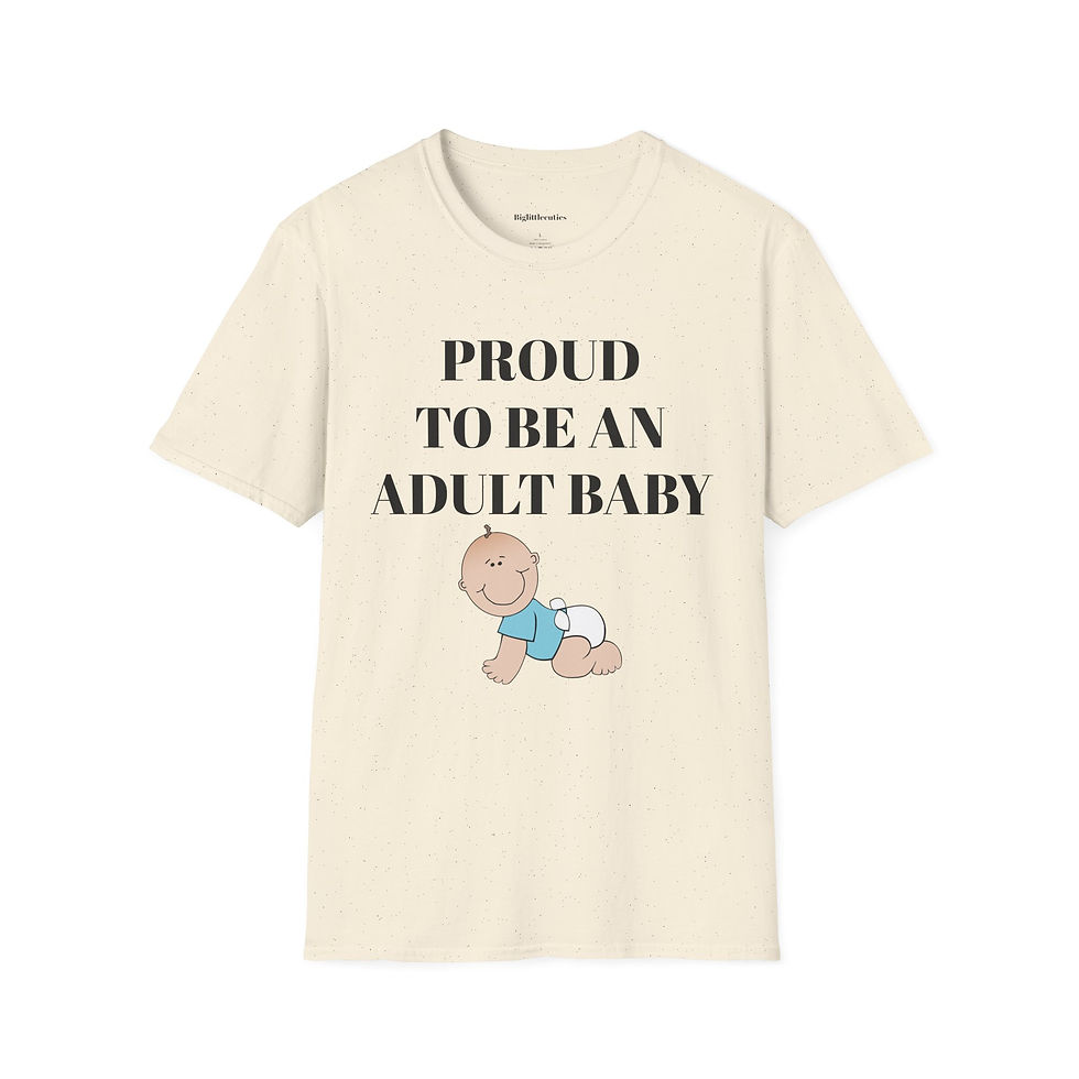 Thumbnail: Proud to be an adultbaby.T-Shirt, AOP Print Ships Worldwide