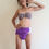 Miniatura: ABDL. PURPLE CLOTH DIAPER. Reusable washable unisex sissy multi position