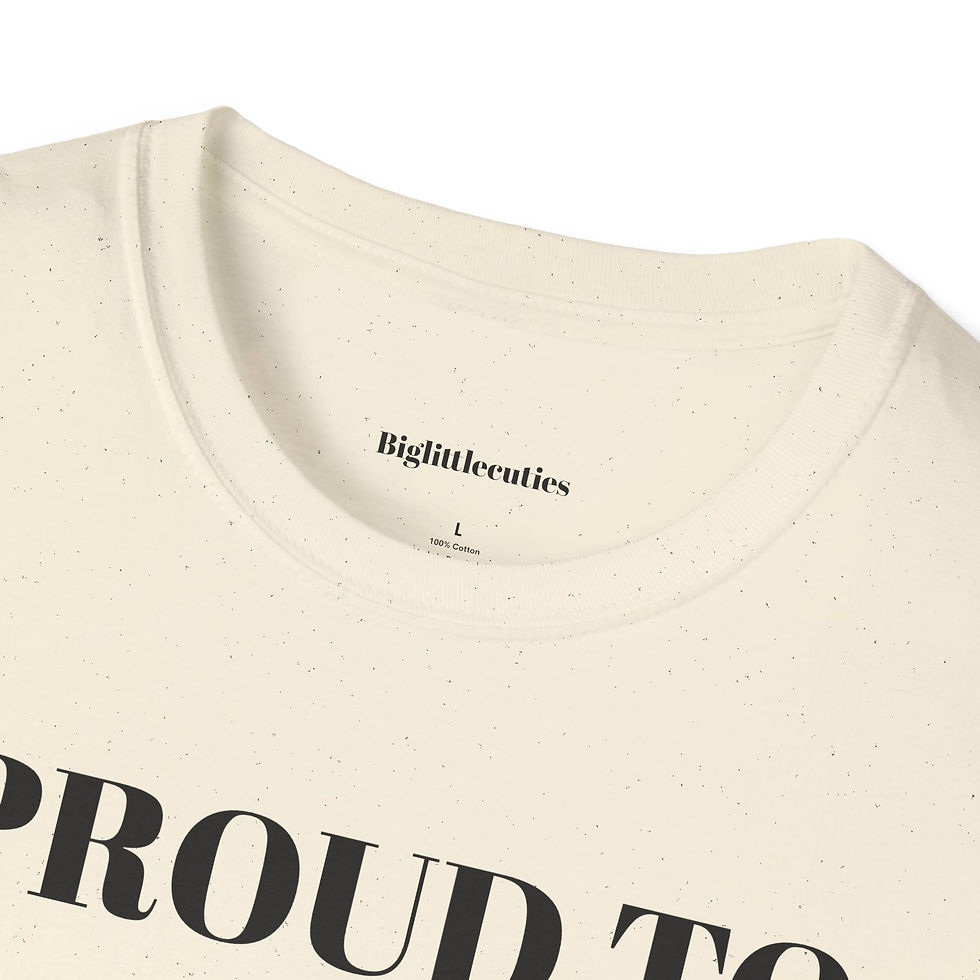 Thumbnail: Proud Little. Printed back. T-Shirt, AOP Print Ships Worldwide