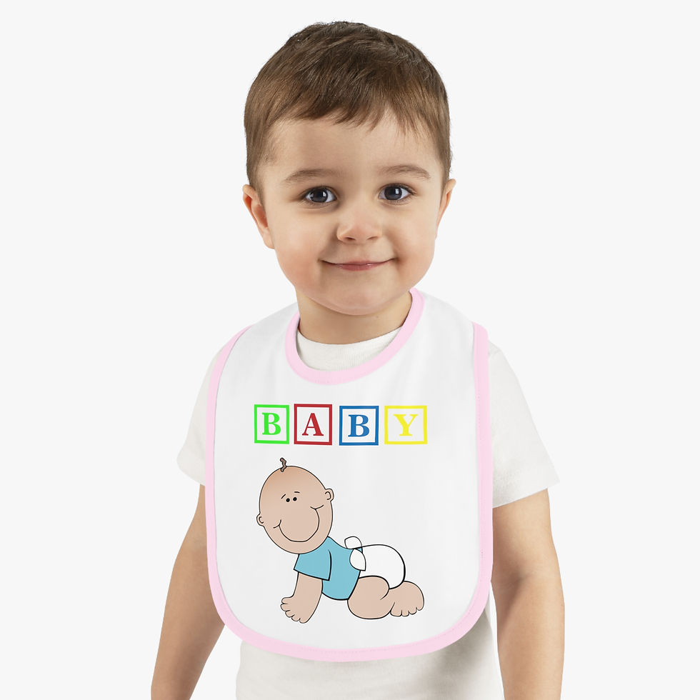 Miniatura: Diapered baby bib maybe possible for ABDL use AOP Print Ships Worldwide