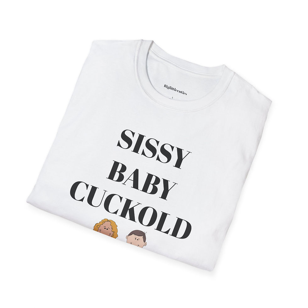 Thumbnail: Sissy Baby Cuckold. Printed back. T-Shirt, AOP Print Ships Worldwide