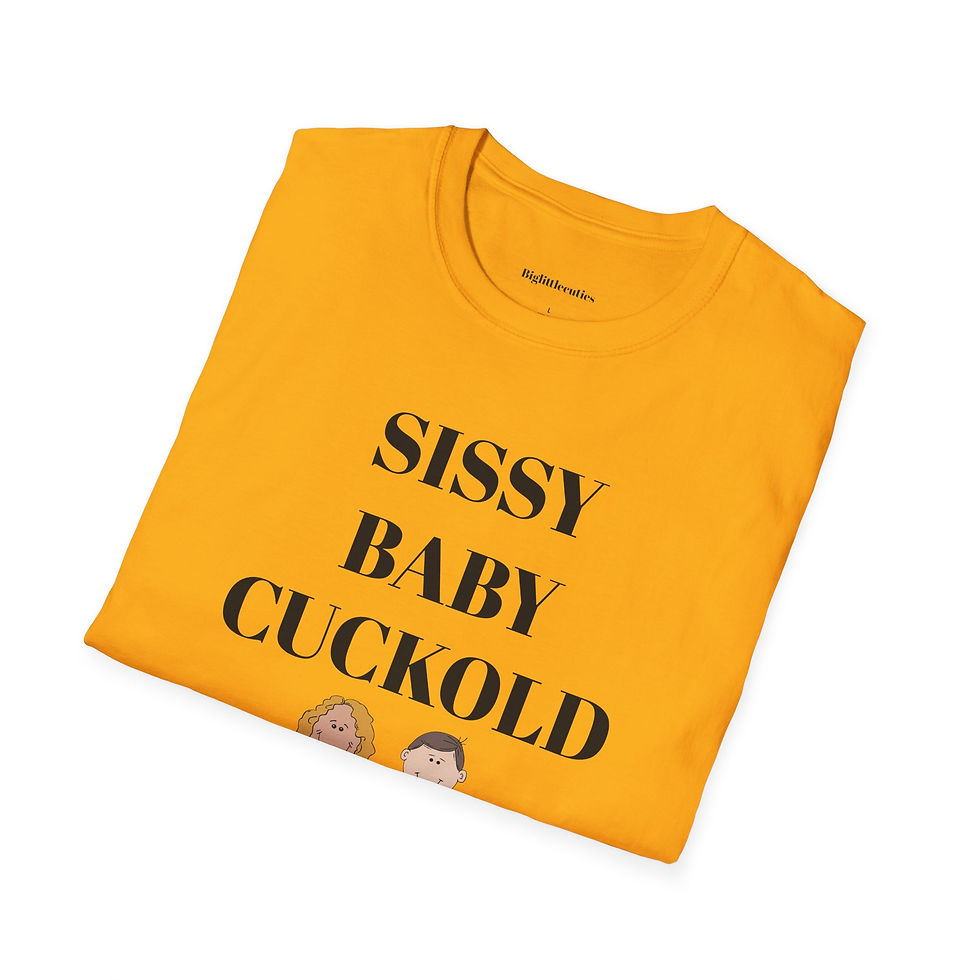 Thumbnail: Sissy Baby Cuckold. Printed back. T-Shirt, AOP Print Ships Worldwide