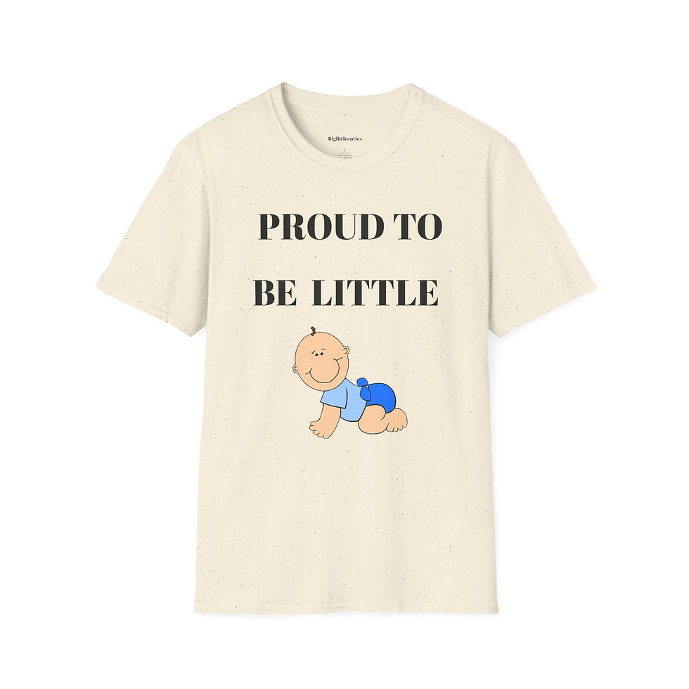 Thumbnail: Proud Little. Printed back. T-Shirt, AOP Print Ships Worldwide