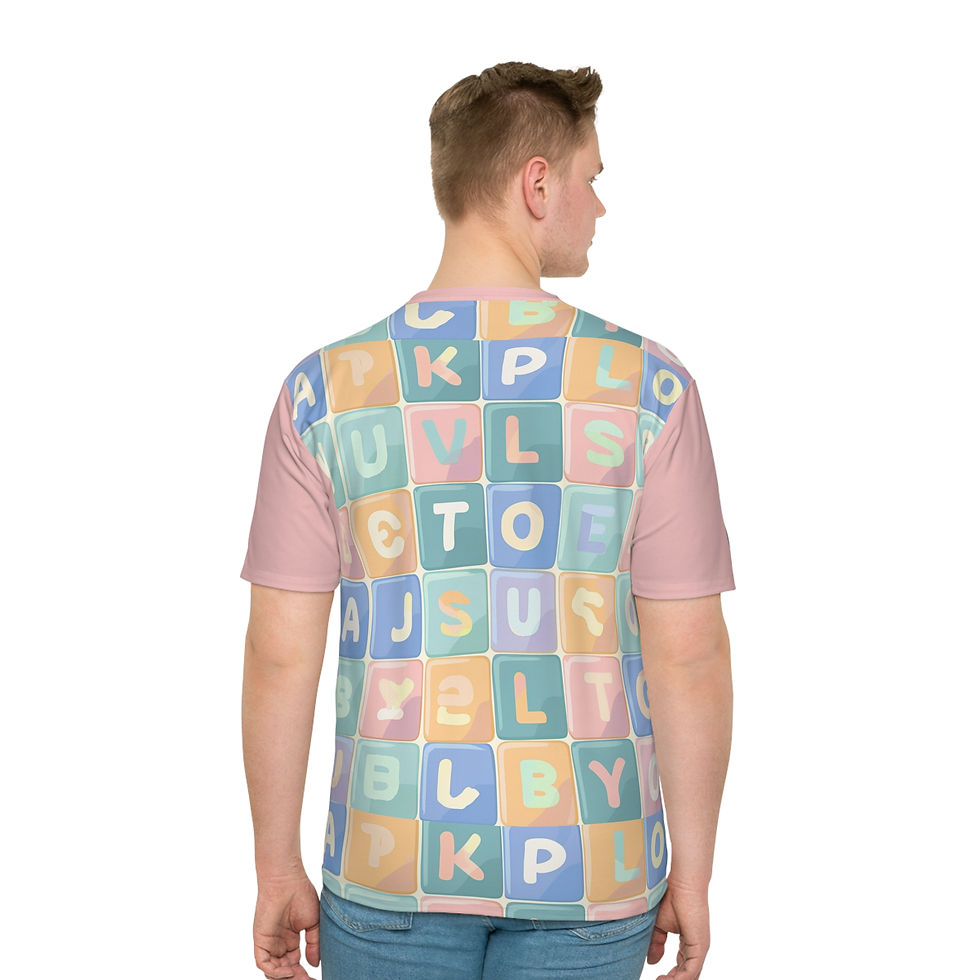 Miniatura: Alphabet blocks quality loose tee Shirt, T-Shirt, AOP Print Ships Worldwide