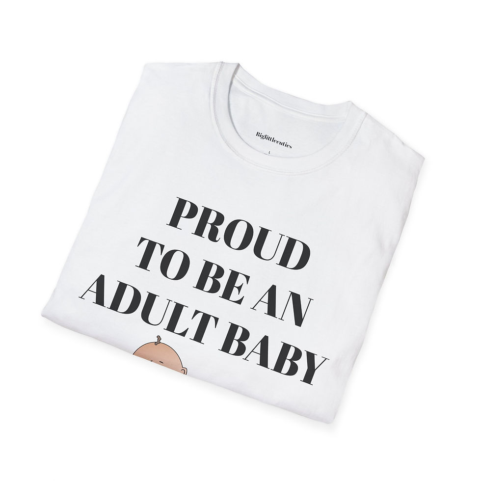 Thumbnail: Proud to be an adultbaby.T-Shirt, AOP Print Ships Worldwide