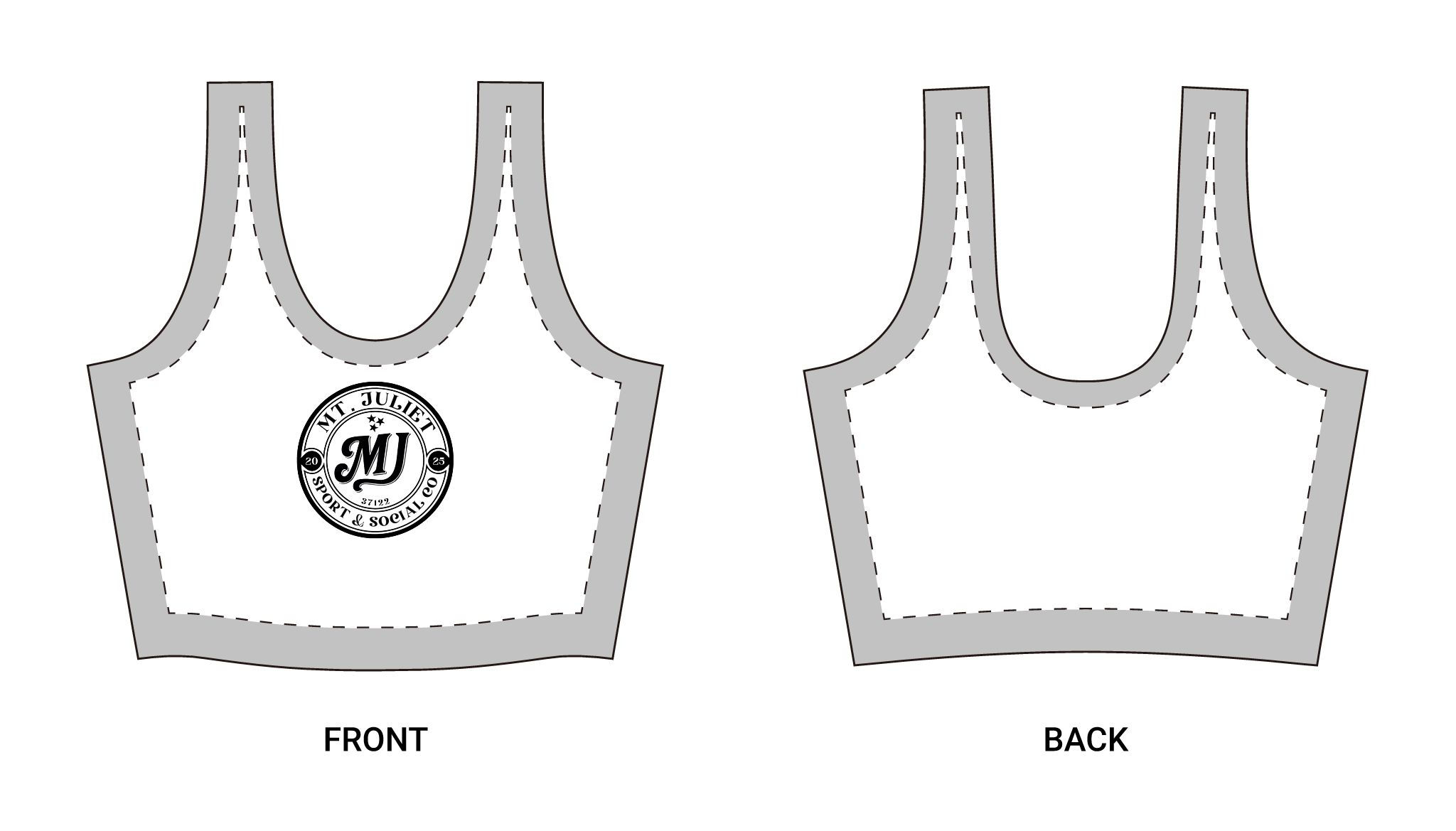 MJ Logo Sports Bra — Women's Athletic Crop Top