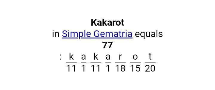 https://www.gematrix.org/?word=Kakarot+