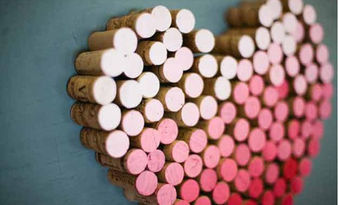DIY Ombre Cork Heart