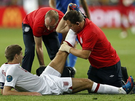 Cramp while playing Football