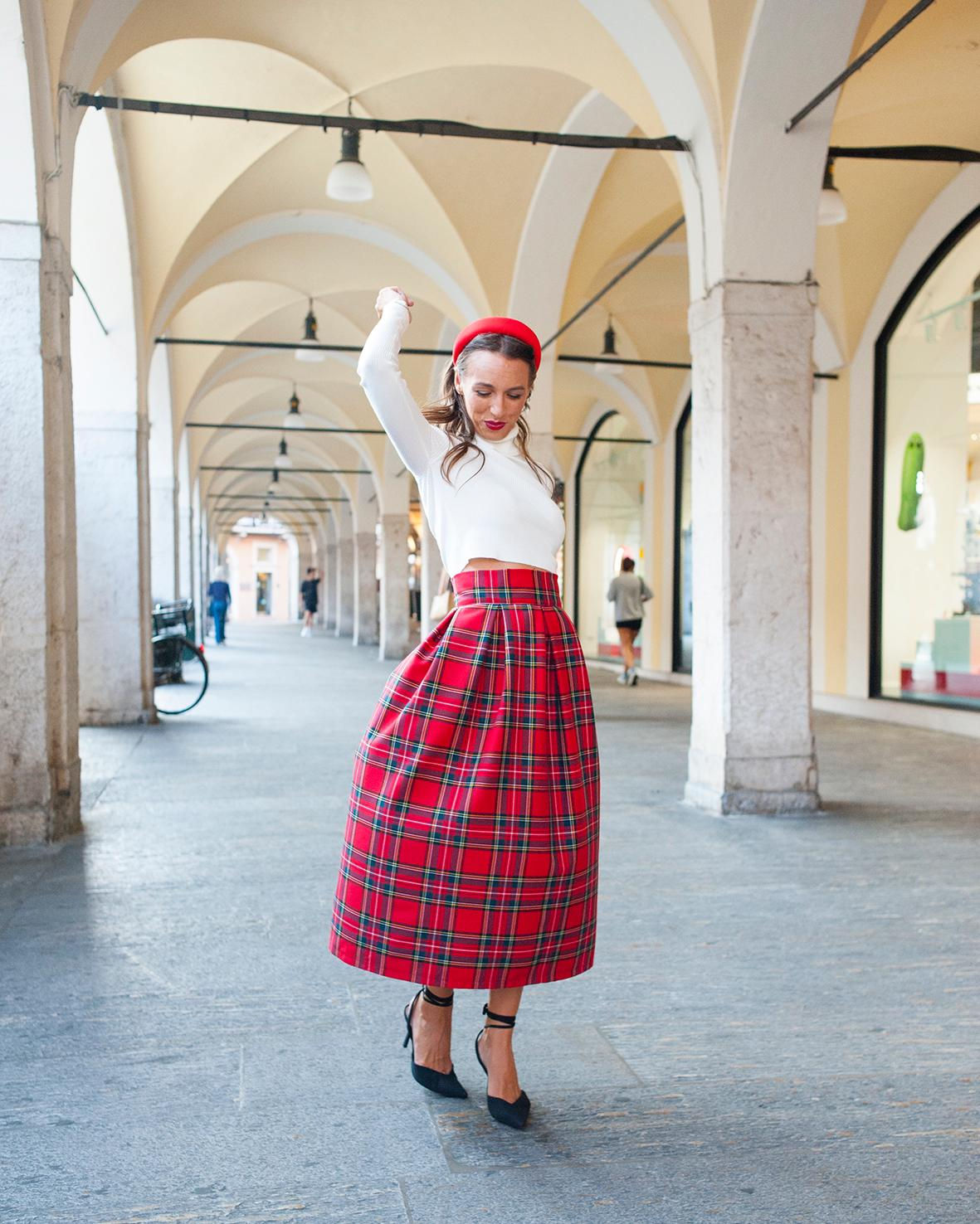 Gonna Tartan Rosso
