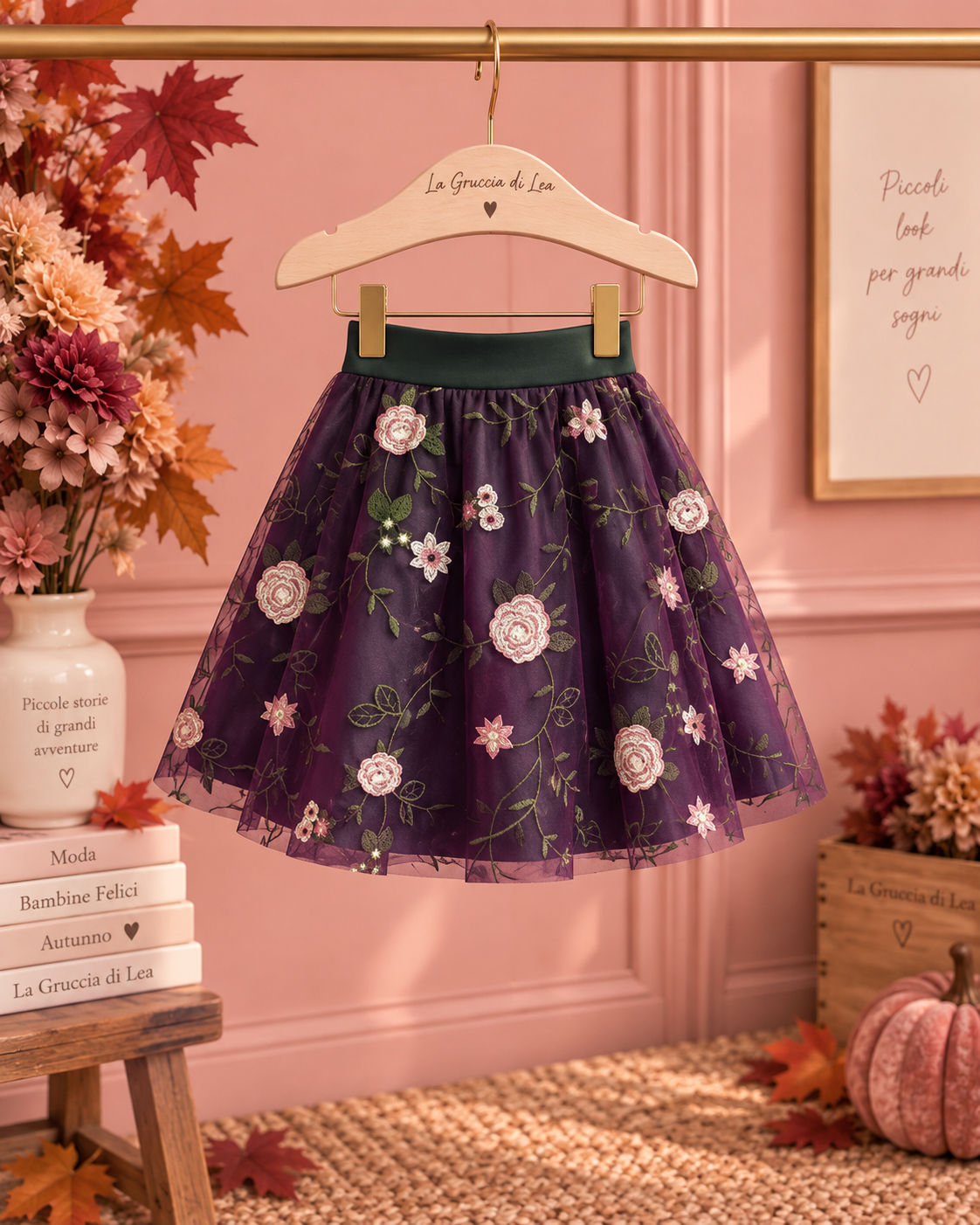 Gonna bambina Violet Forest