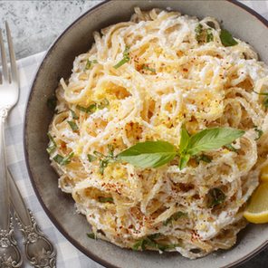 Creamy Garlic Lentil Pasta