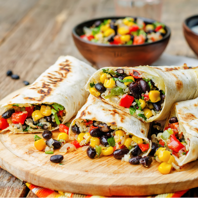 Chipotle Blace Bean & Tempeh Burritos