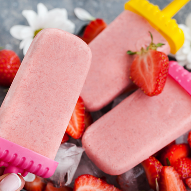 3 Ingredient Strawberry Creamsicles