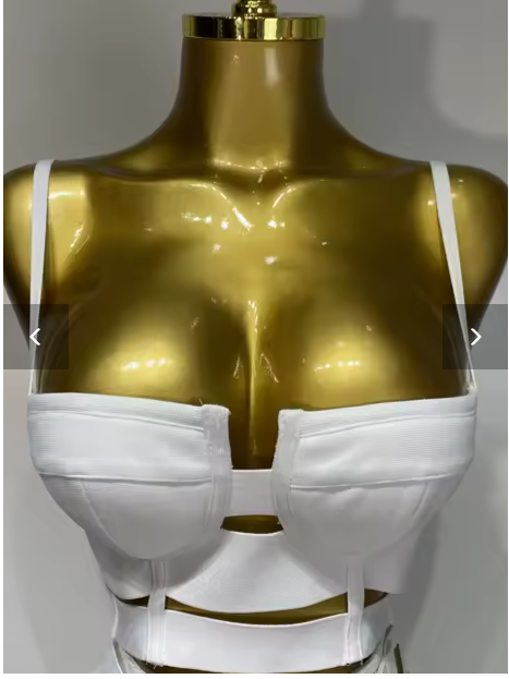 Thumbnail: Bodycon bandage two piece skirt set