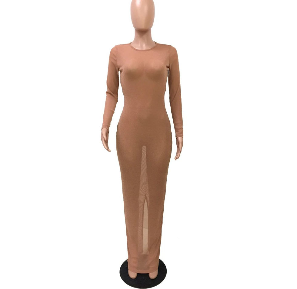 Miniatura: Long mesh maxi dress