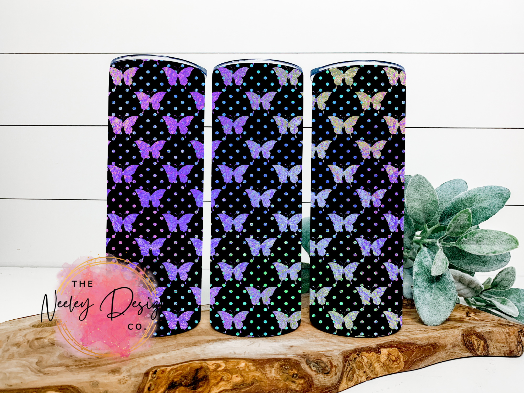 Butterfly Rainbow Stainless Steel Tumbler