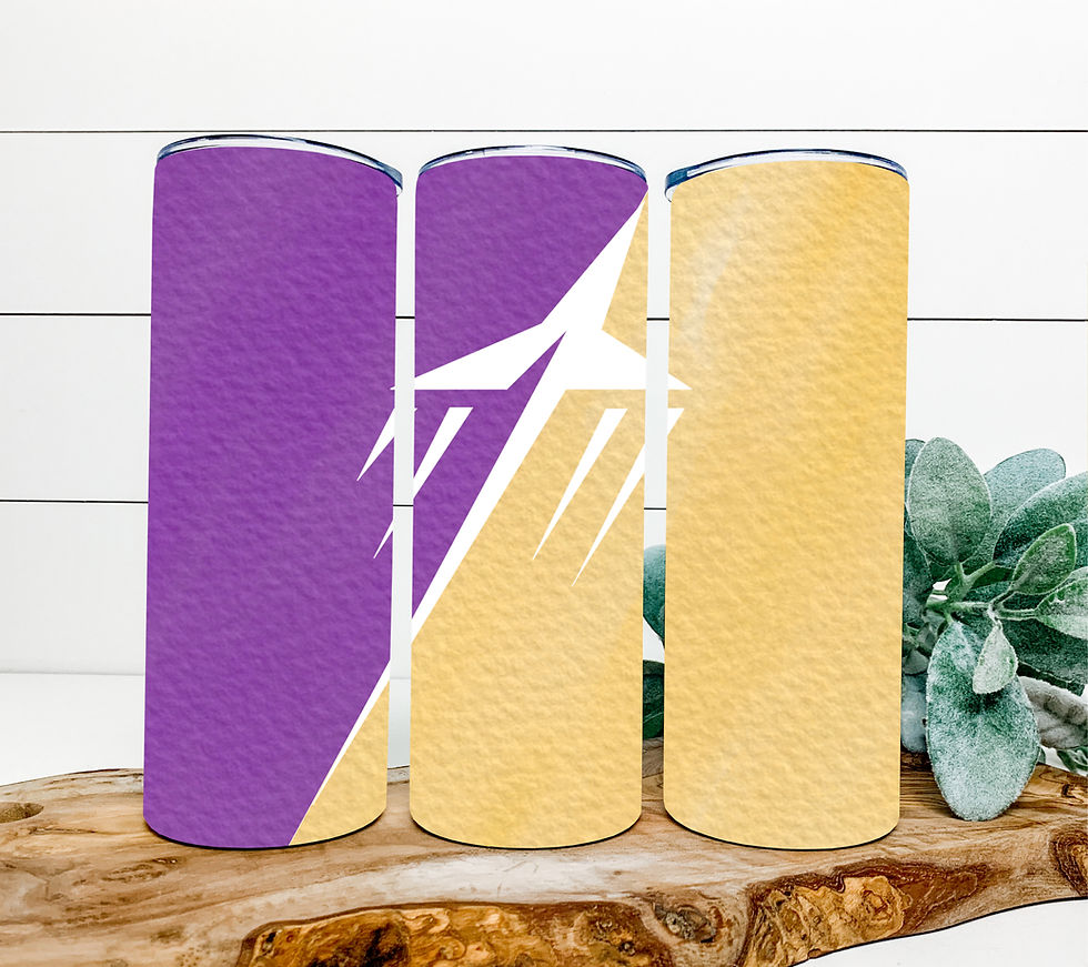 Thumbnail: Half Purple Half Yellow Plane Tumbler || Wee Aviators