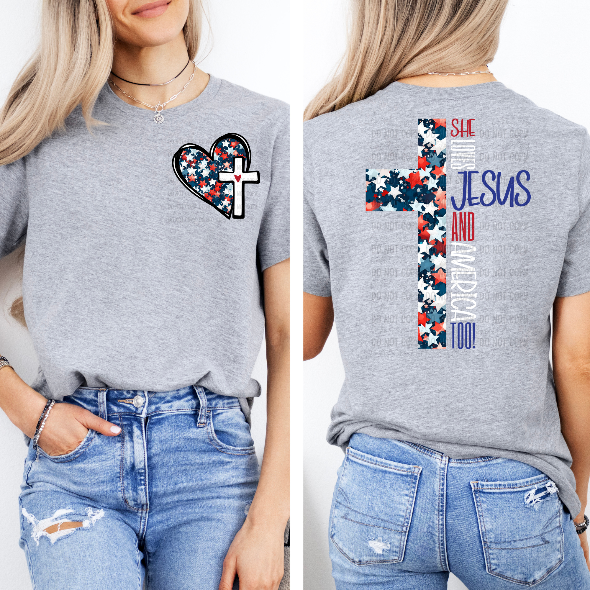 She Loves Jesus And America Too! - Full Color Design