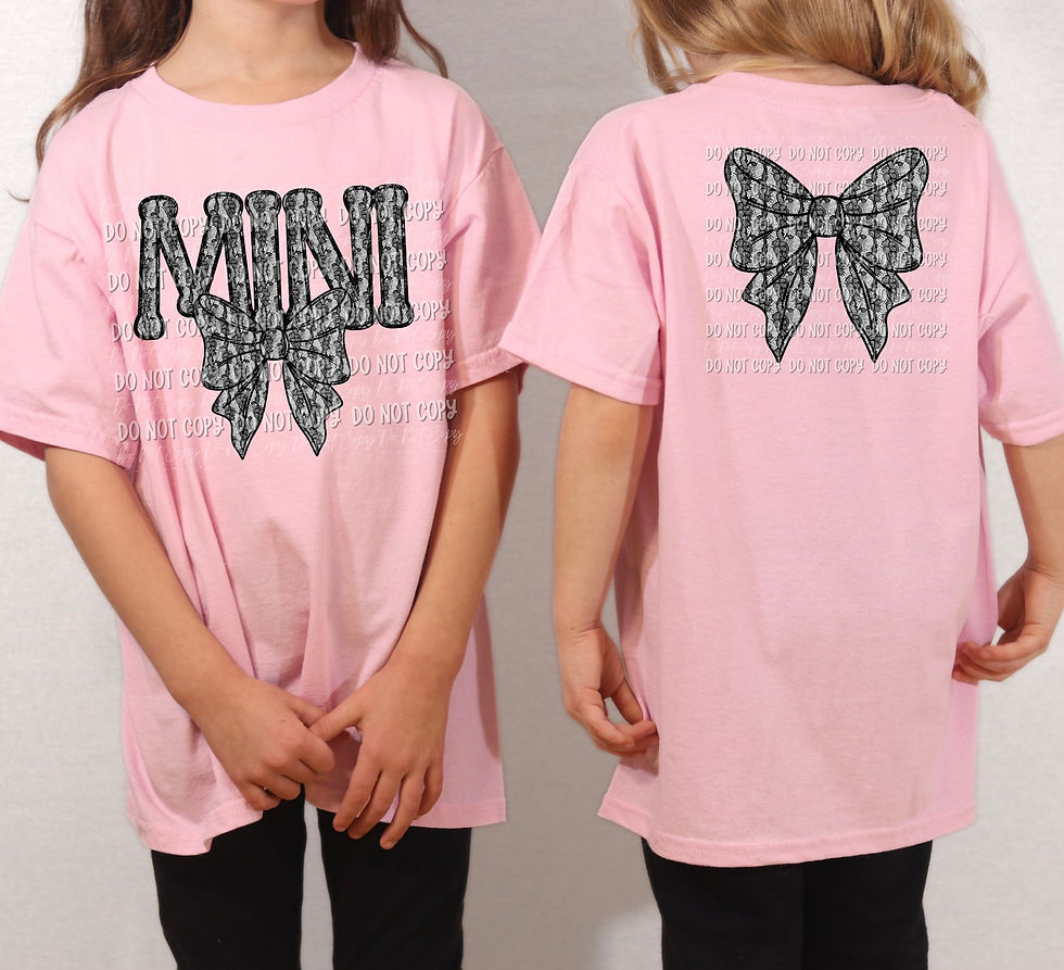 Mama Lace With Bow || Bow on Back - Toddler & Youth