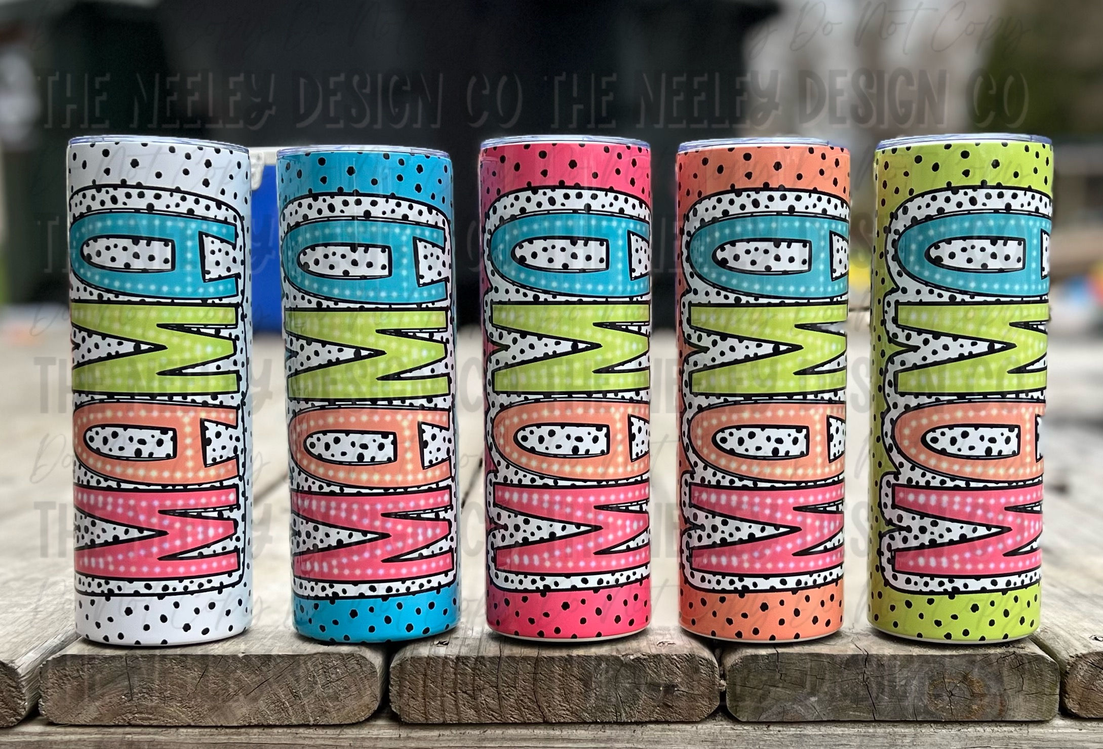 Mama Dalmatian Dot Tumbler Choose Your Color