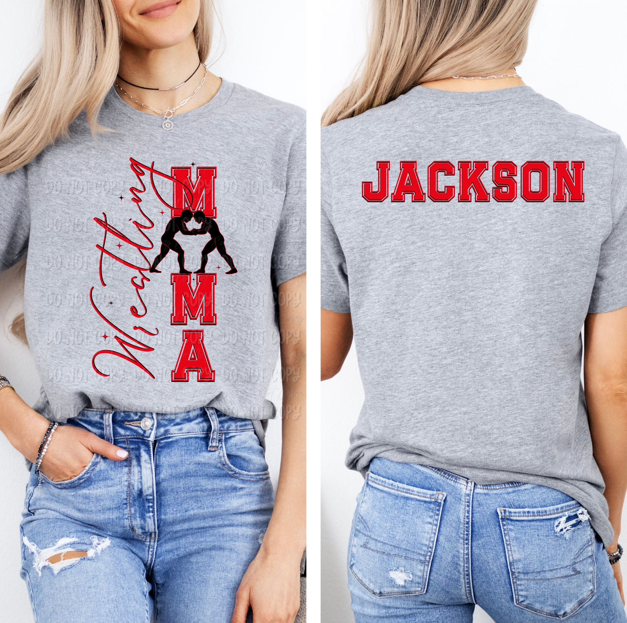 Wrestling Mama || Customizable || Red and Black
